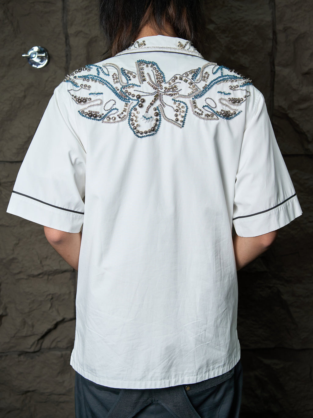 Prada Floral Beaded Shirt