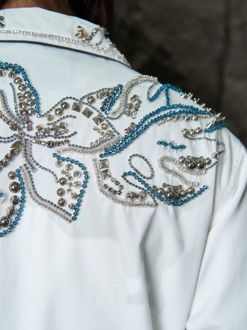 Prada Floral Beaded Shirt