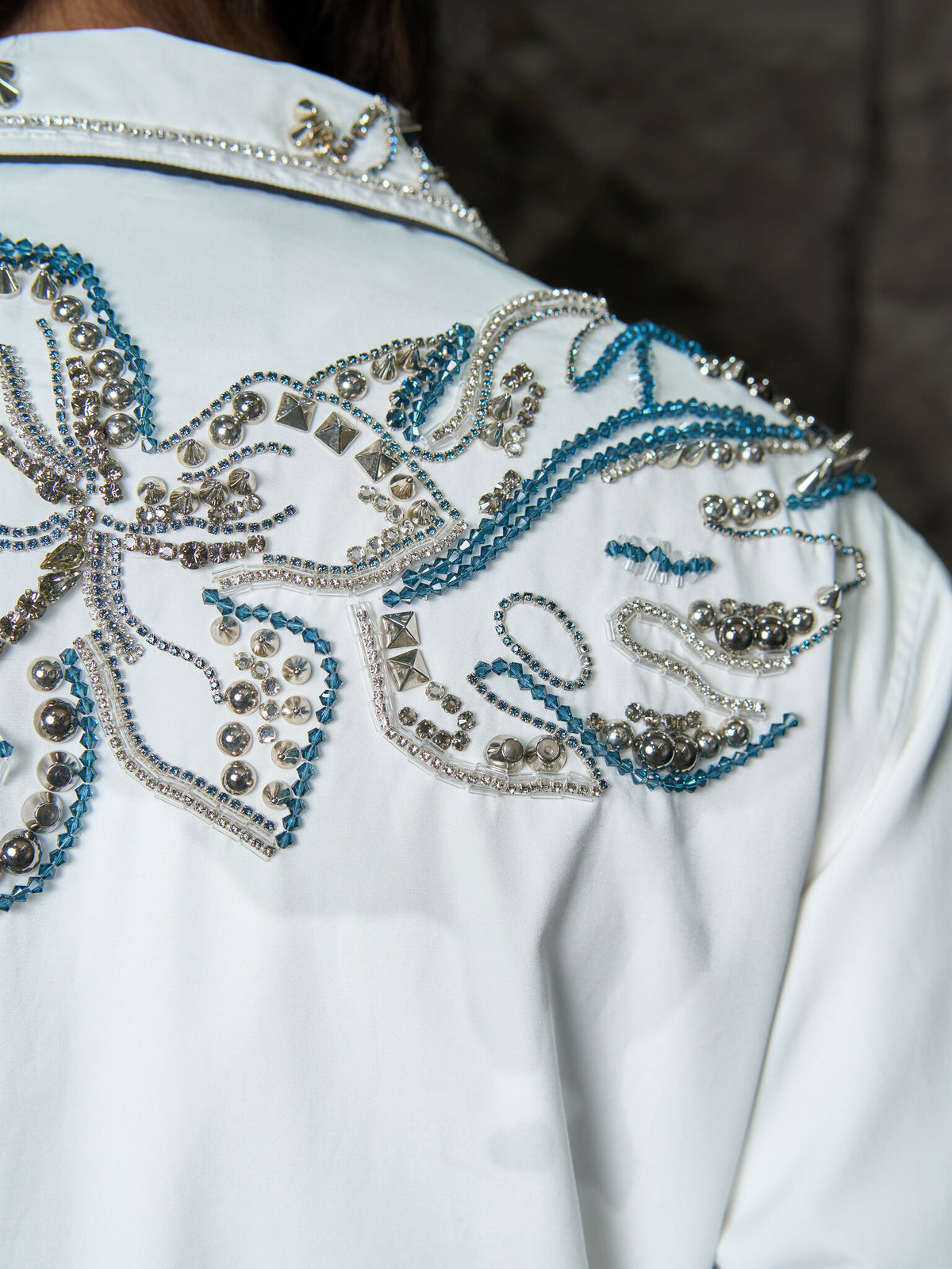 Prada Floral Beaded Shirt