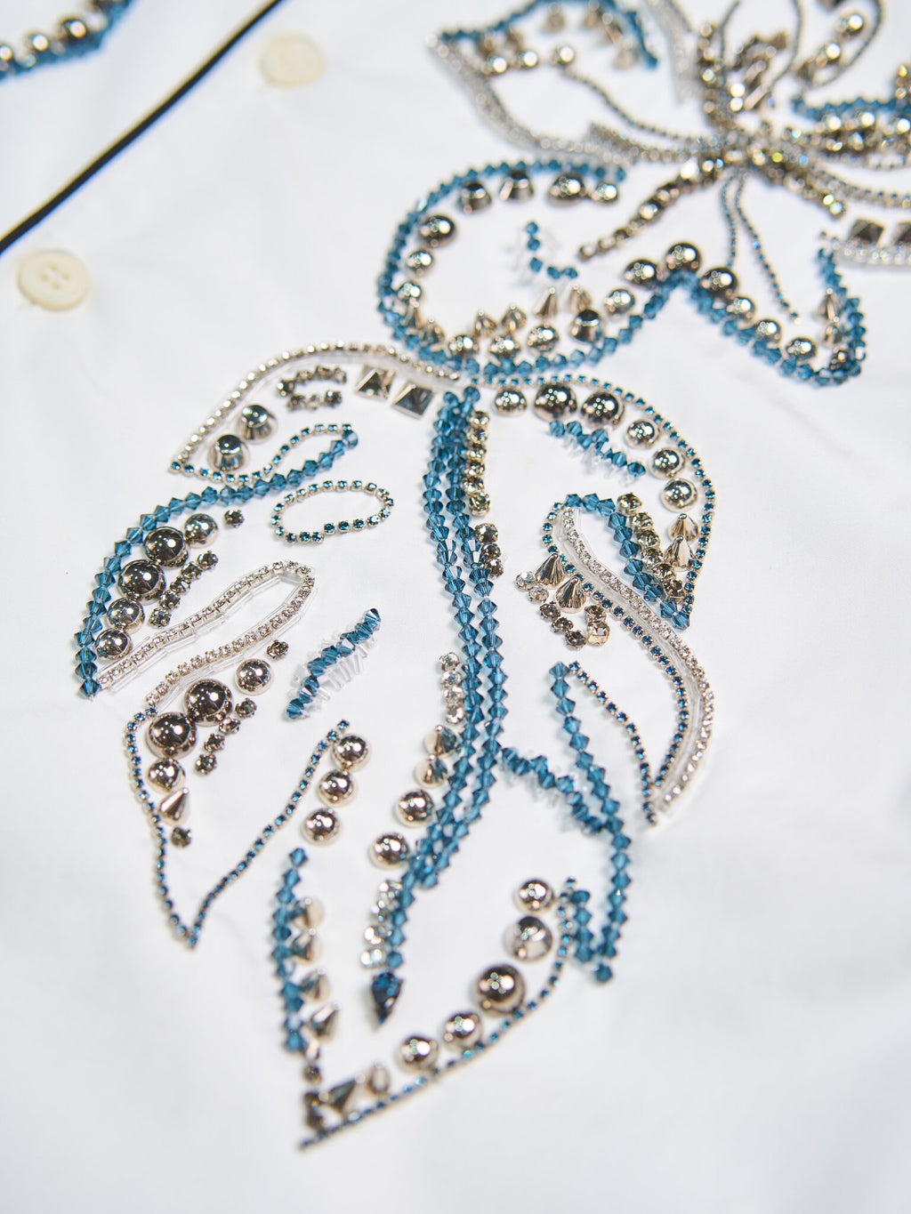 Prada Floral Beaded Shirt