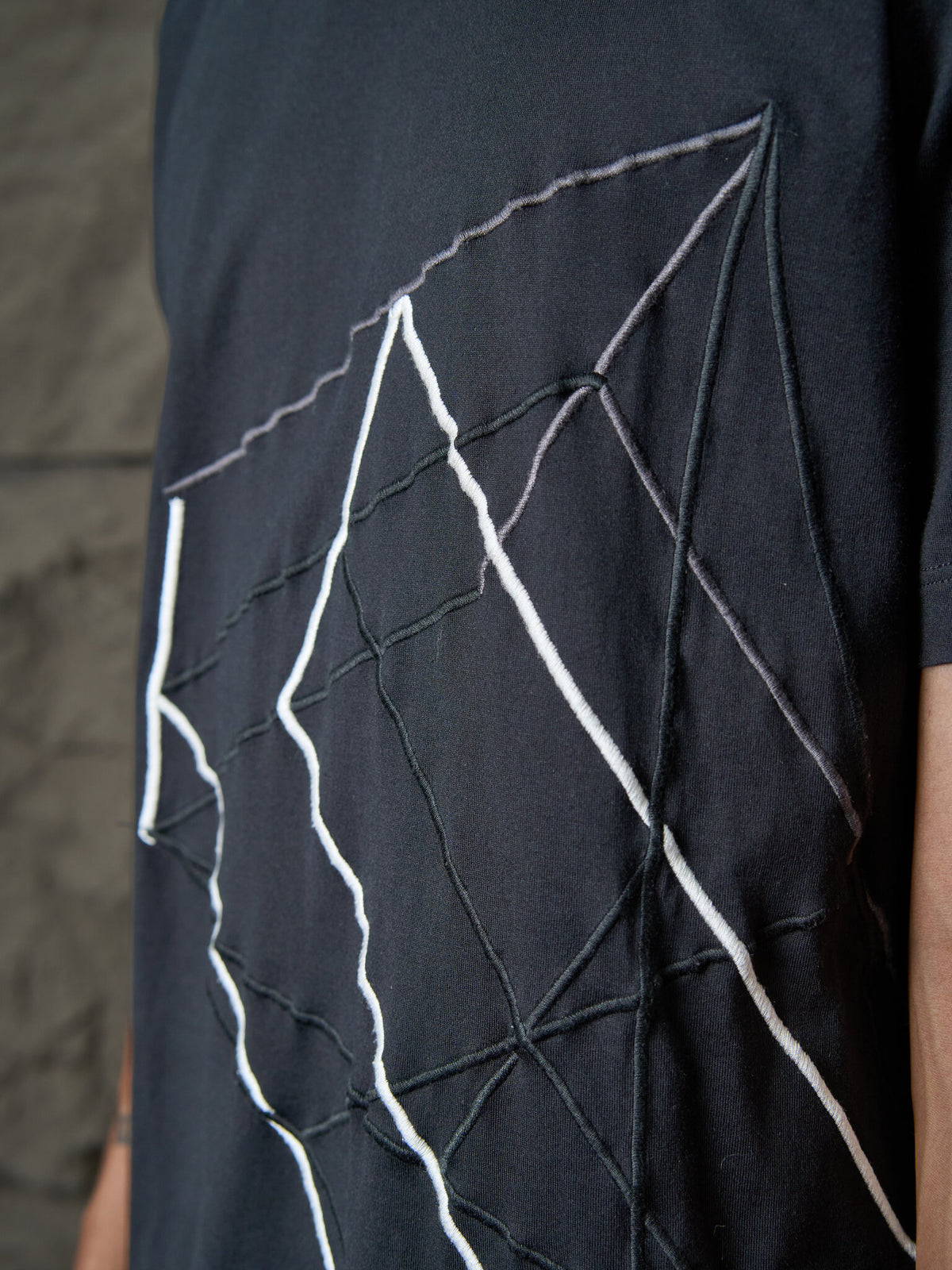 Rick Owens Geometric Embroidery Tee
