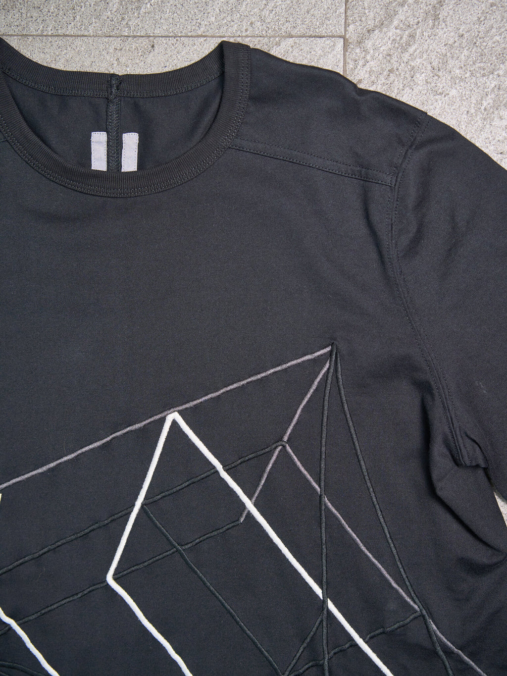 Rick Owens Geometric Embroidery Tee