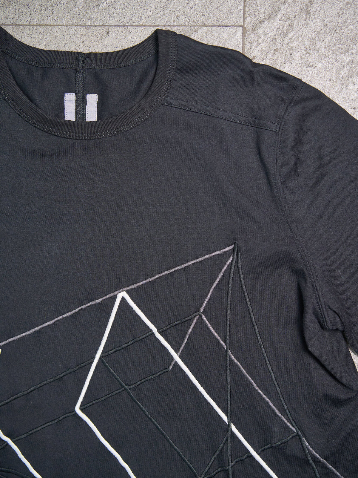Rick Owens Geometric Embroidery Tee