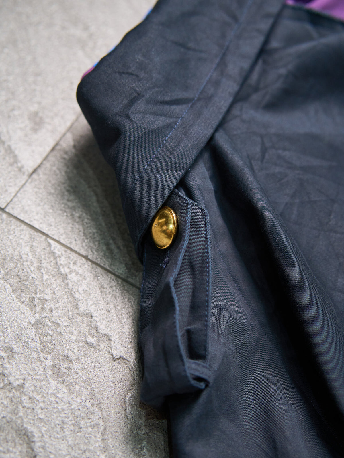 Sacai Plaid Check-Panel Zip-Up Trench Blouson Jacket