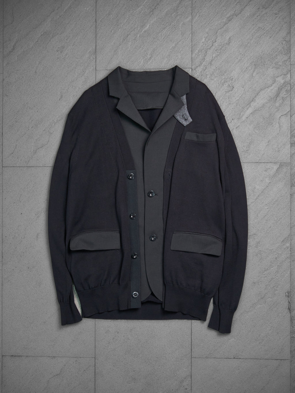 Sacai Suiting Mix Knit Jacket