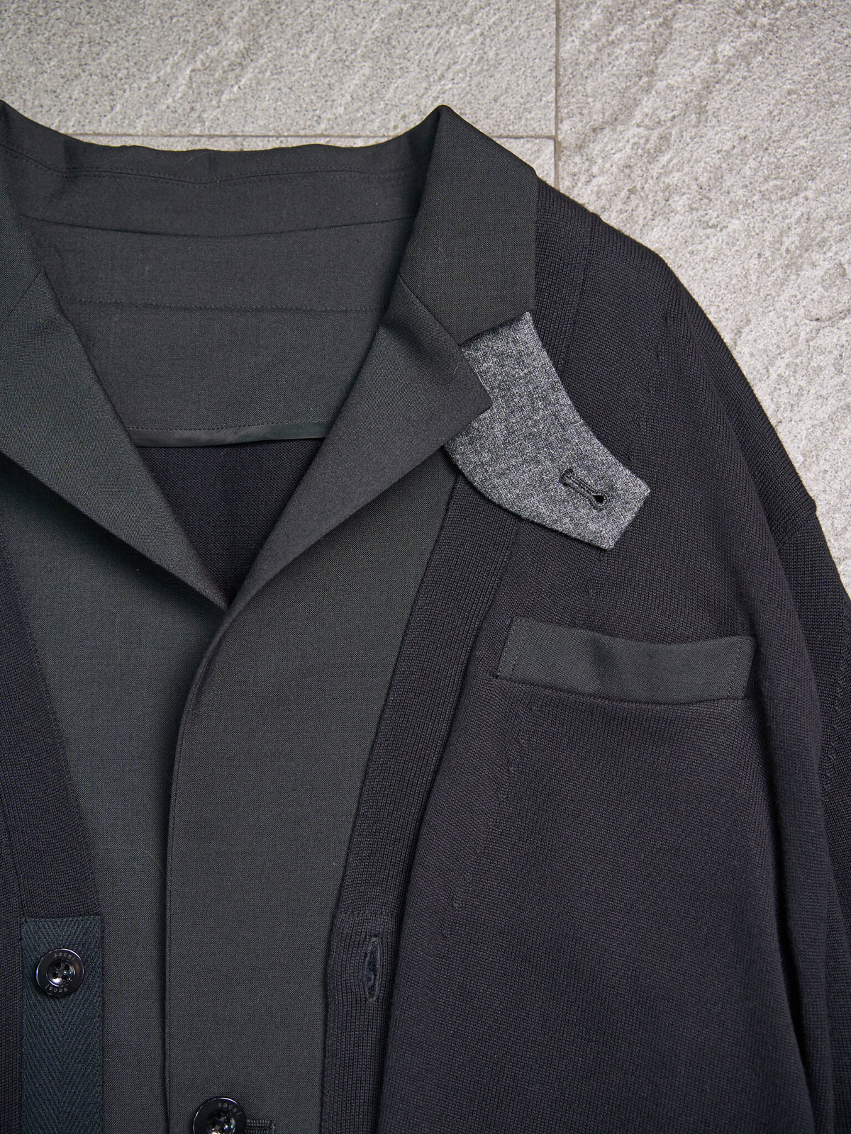Sacai Suiting Mix Knit Jacket