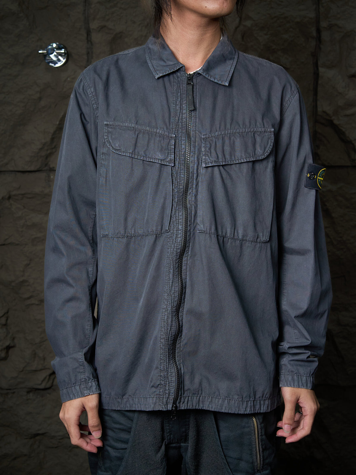 Stone Island Zip-Up Utility Shirt Jacket