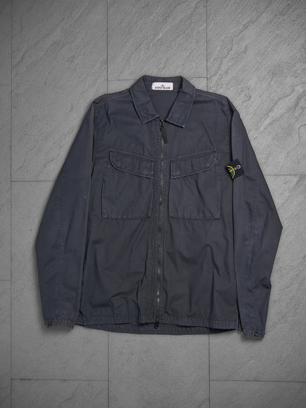Stone Island Zip-Up Utility Shirt Jacket