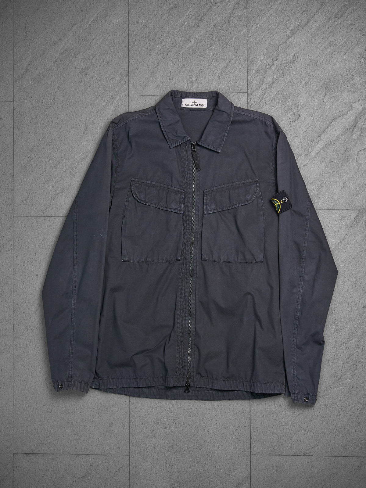 Stone Island Zip-Up Utility Shirt Jacket