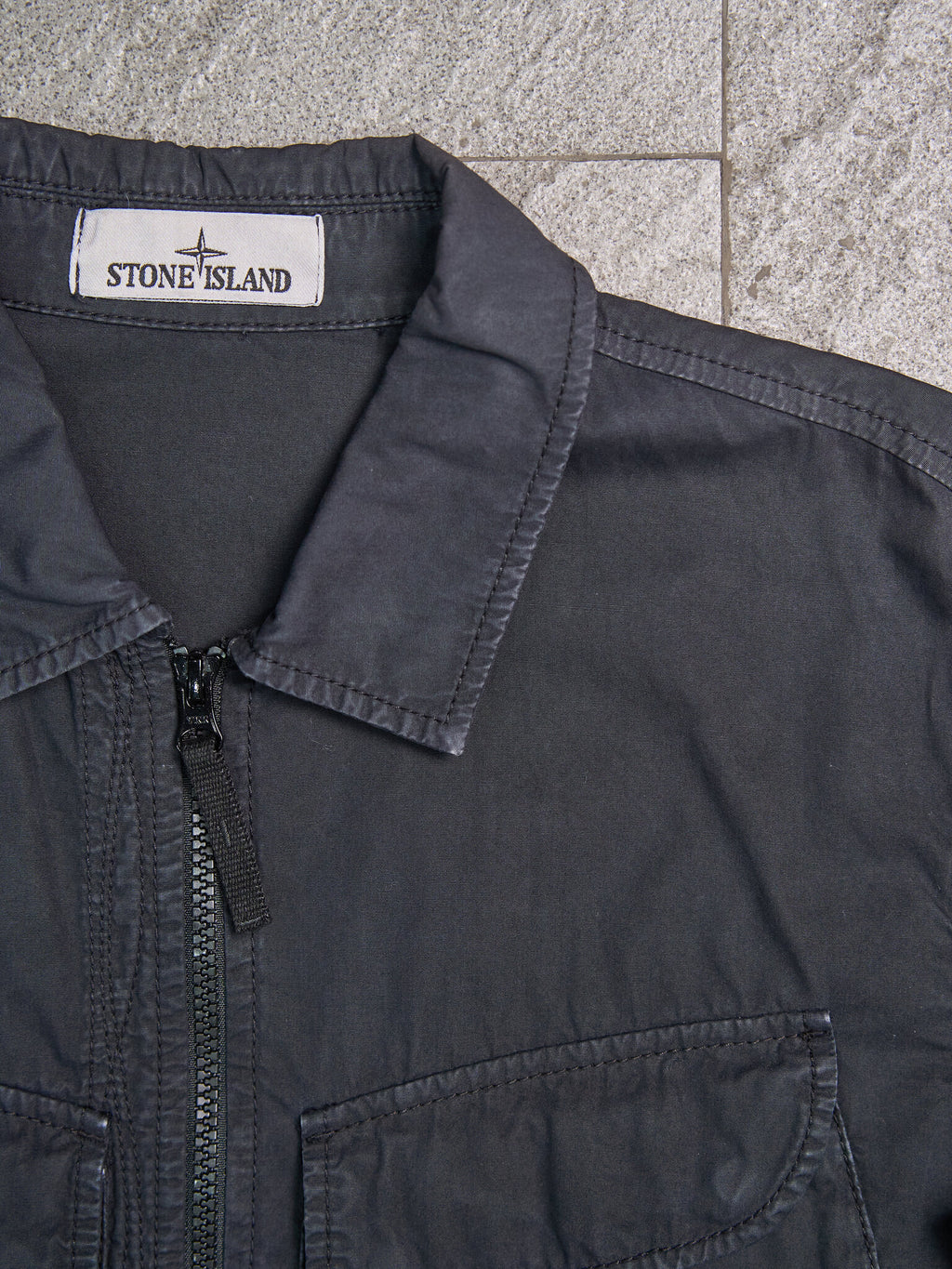 Stone Island Zip-Up Utility Shirt Jacket