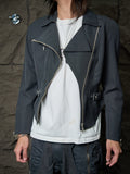 Vintage Thierry Mugler Wool Gabardine Zip Up Moto Jacket