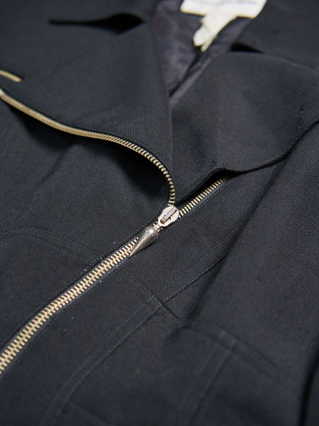 Vintage Thierry Mugler Wool Gabardine Zip Up Moto Jacket