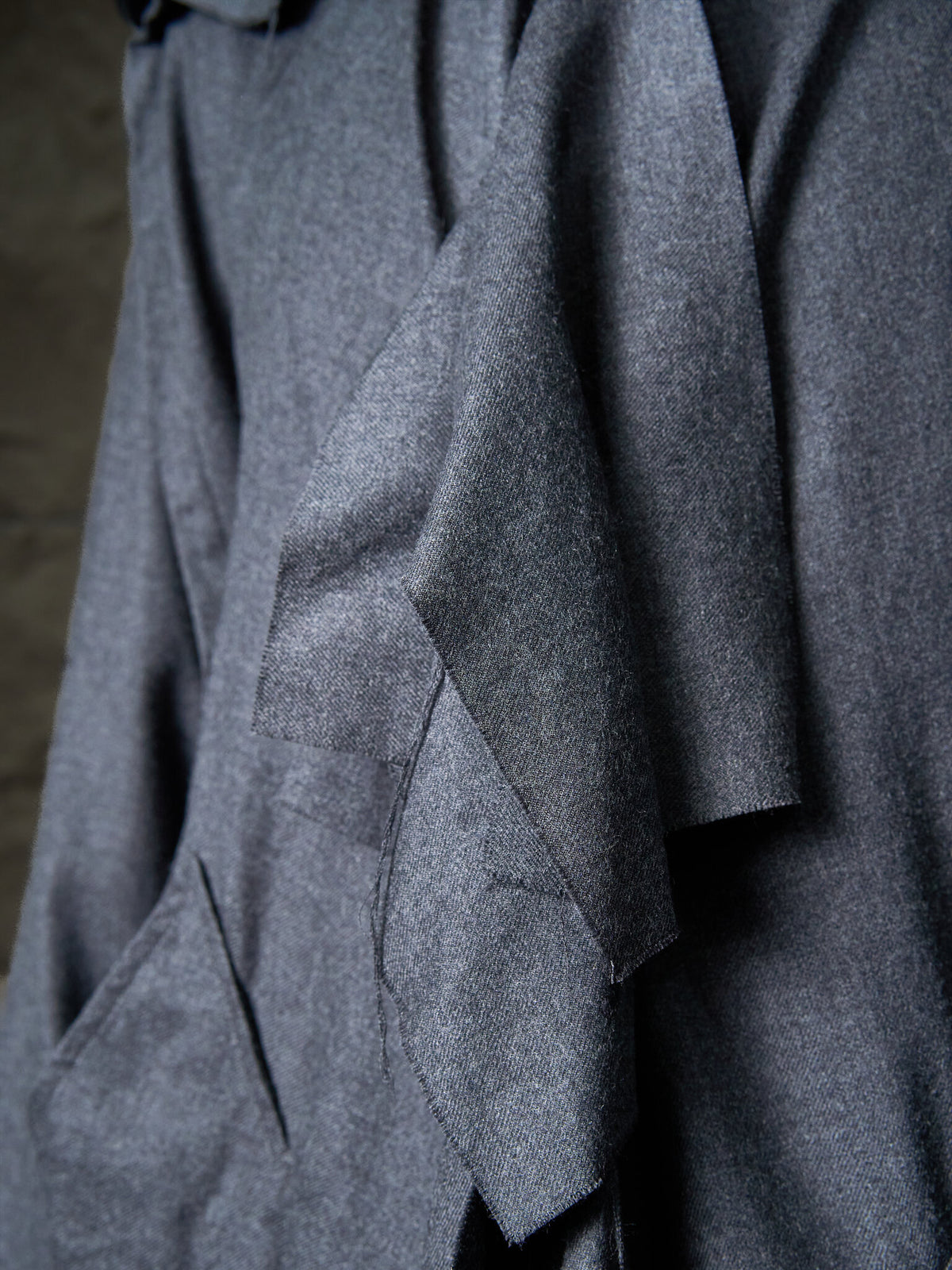 Vivienne Westwood Asymmetrical Raw-Edge Draped Coat