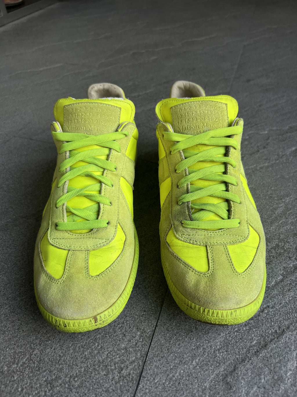 Maison Margiela GAT Replica Neon Yellow Sneakers EU41