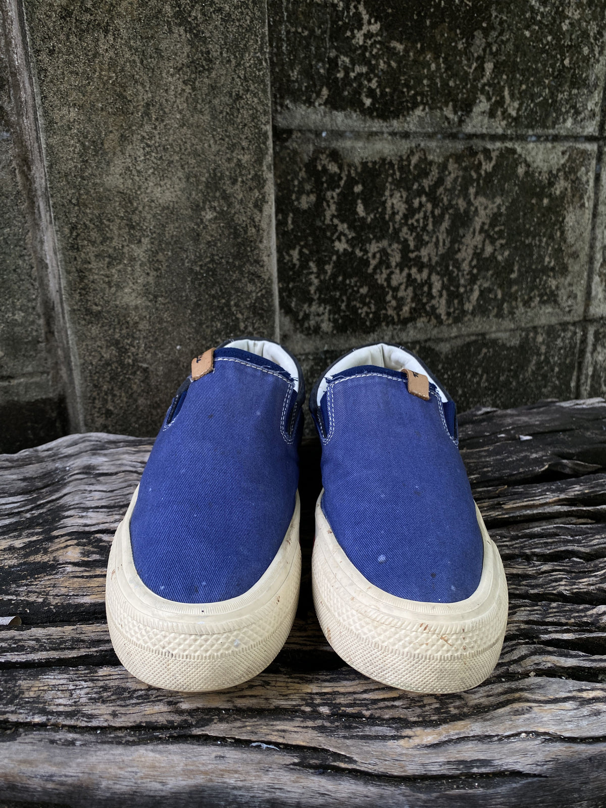 visvim Blue Canvas Slip-On Sneakers EU41