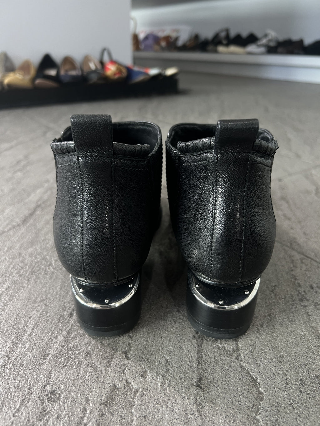 Alexander Wang Leather Ankle Boots Vibram Sole EU40