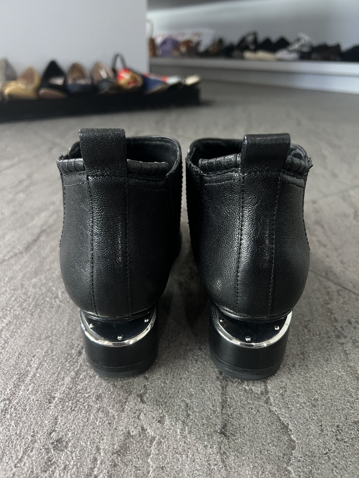 Alexander Wang Leather Ankle Boots Vibram Sole EU40