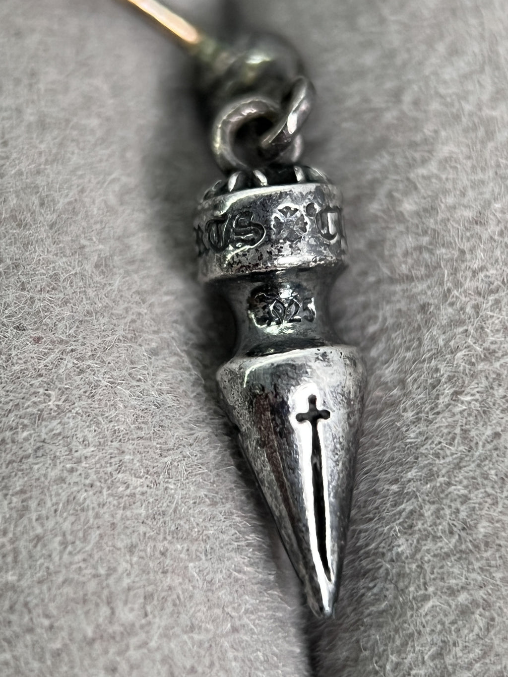 Chrome Hearts Spike Dangle Stud Earring 925 Silver