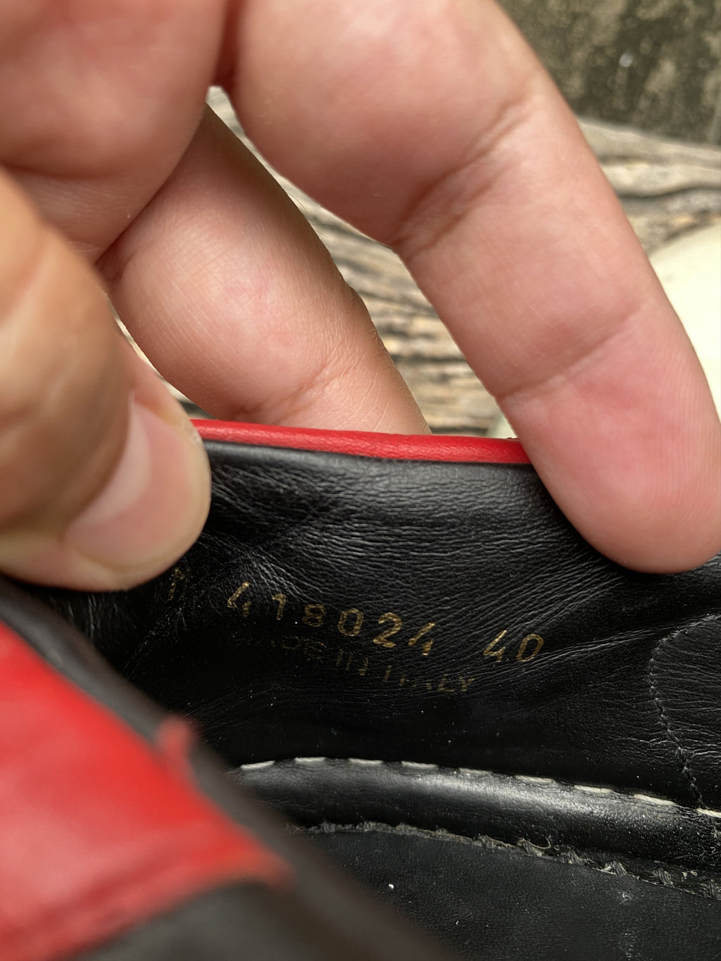 Saint Laurent Black Red Leather Sneakers EU 40