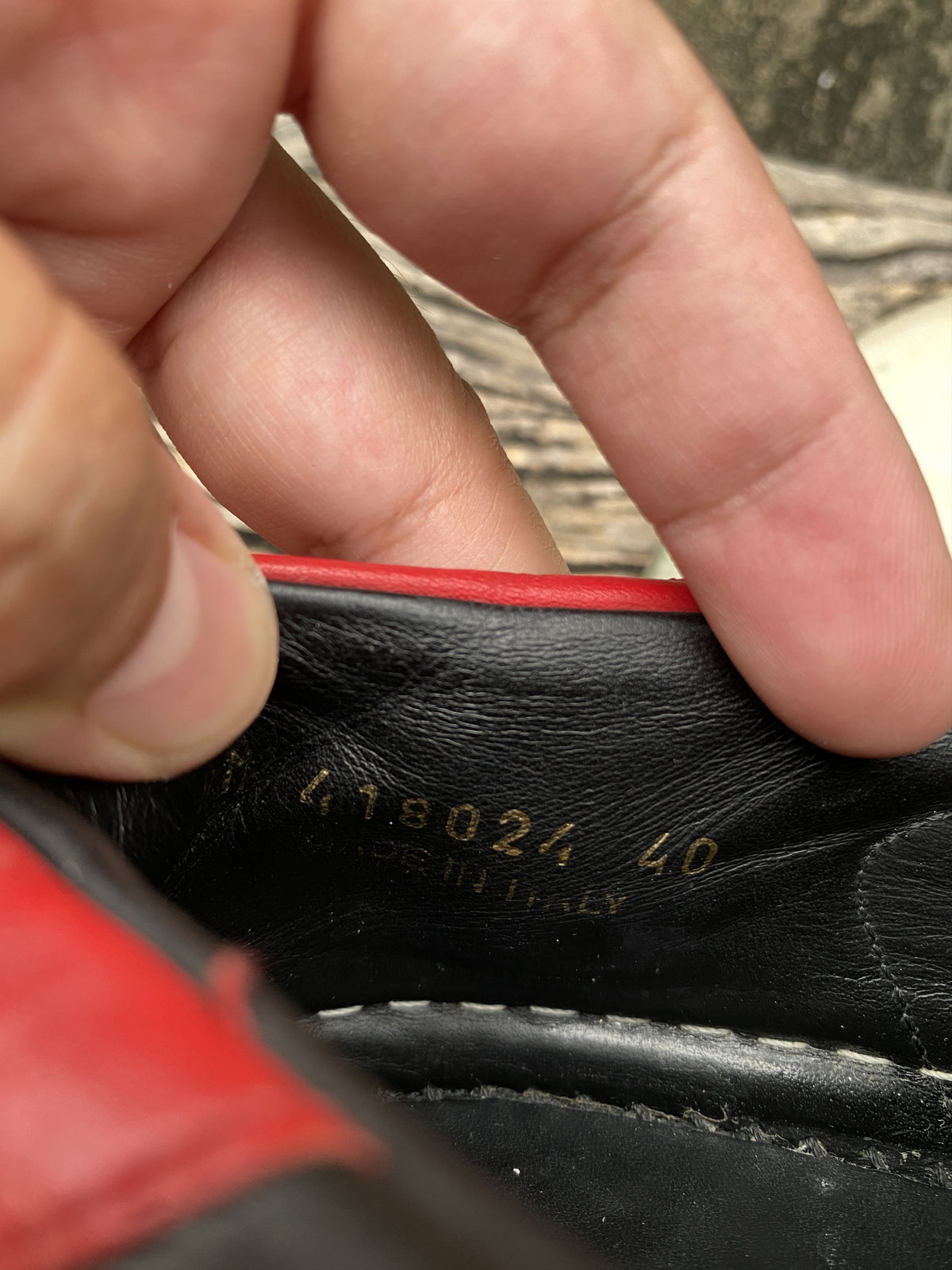 Saint Laurent Black Red Leather Sneakers EU 40
