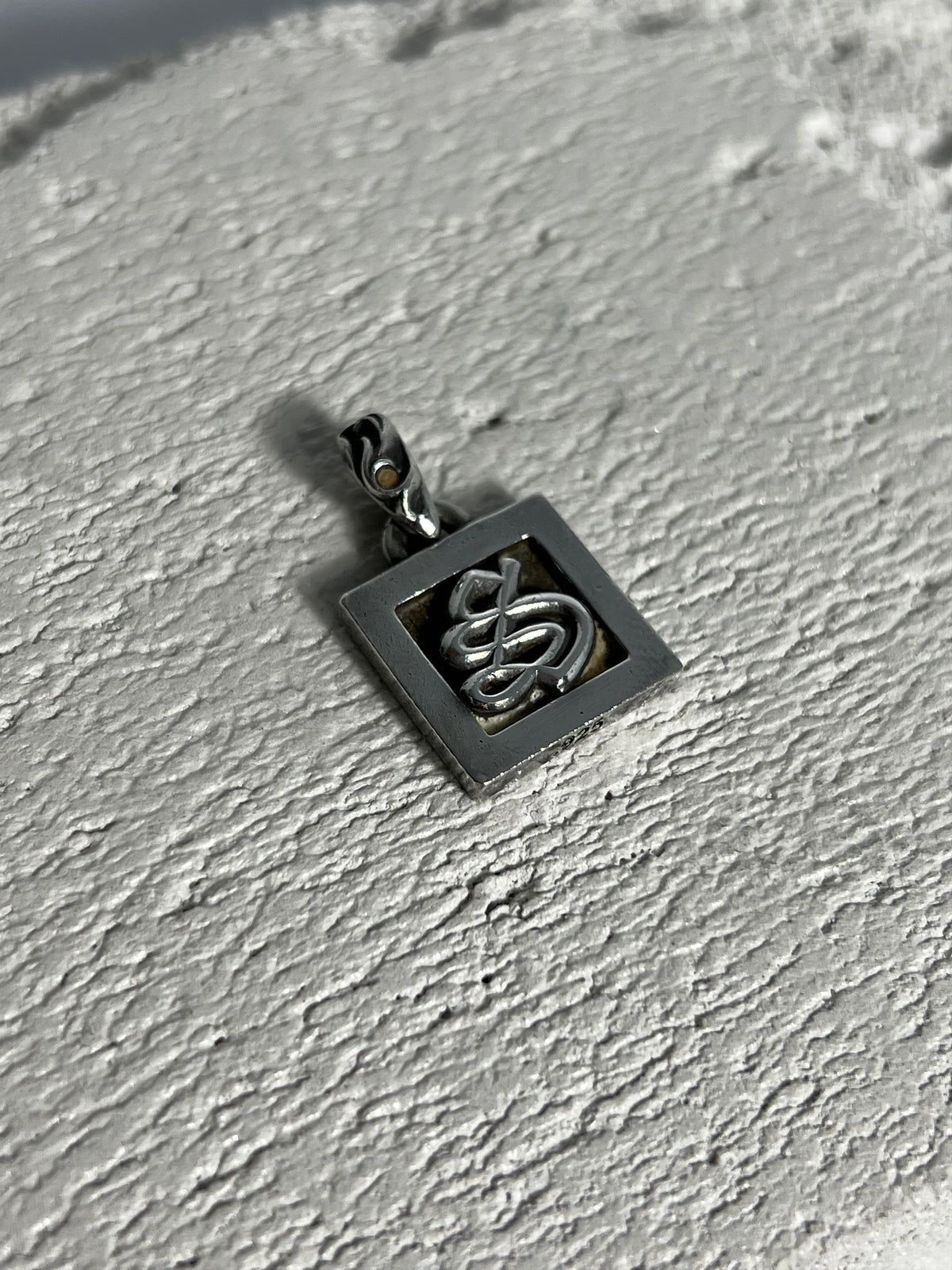 Chrome Hearts CH Square Pendant 2002 .925 Silver