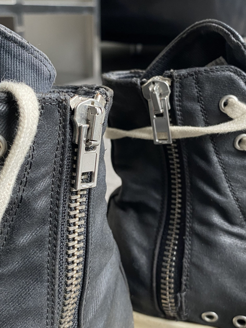 Rick Owens DRKSHDW Ramones black canvas