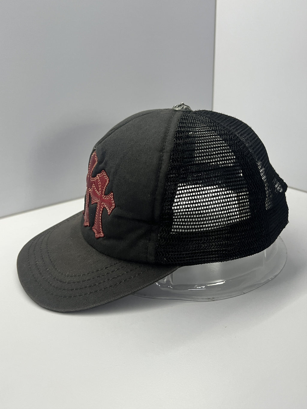 Chrome Hearts Cemetery Trucker Black Red OS