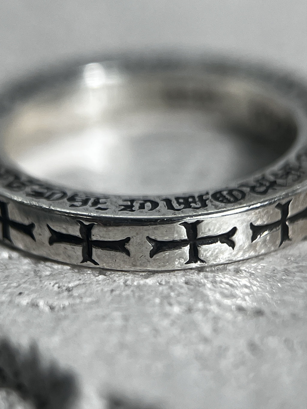 Chrome Hearts Script Spacer Ring .925 Size US7