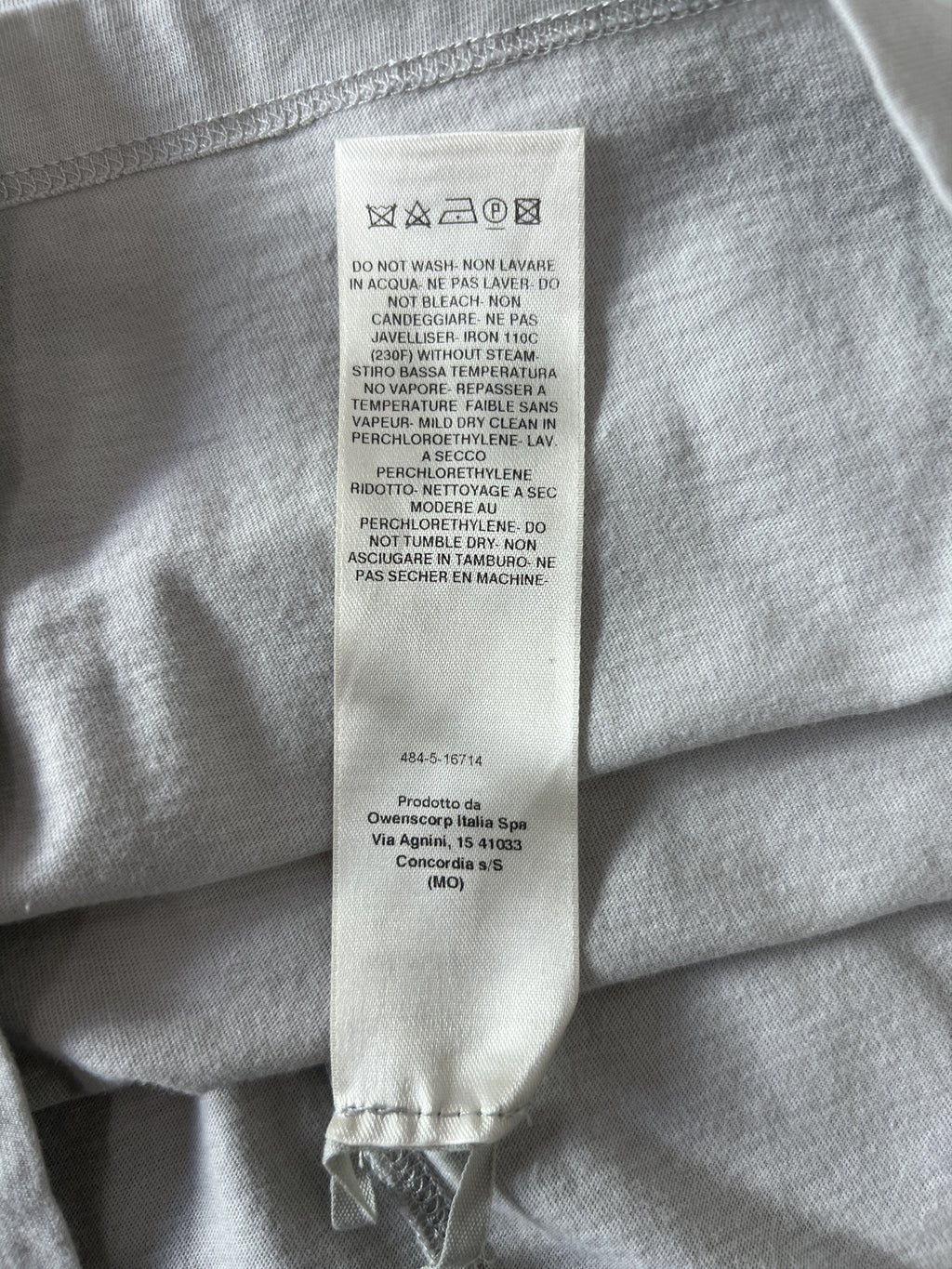Rick Owens Zip Pocket Tee Milk White Medium