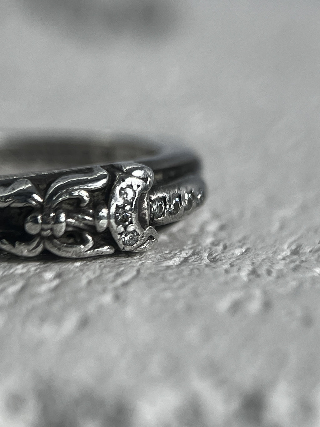 Chrome Hearts Baby Dagger Diamond Ring US5.5
