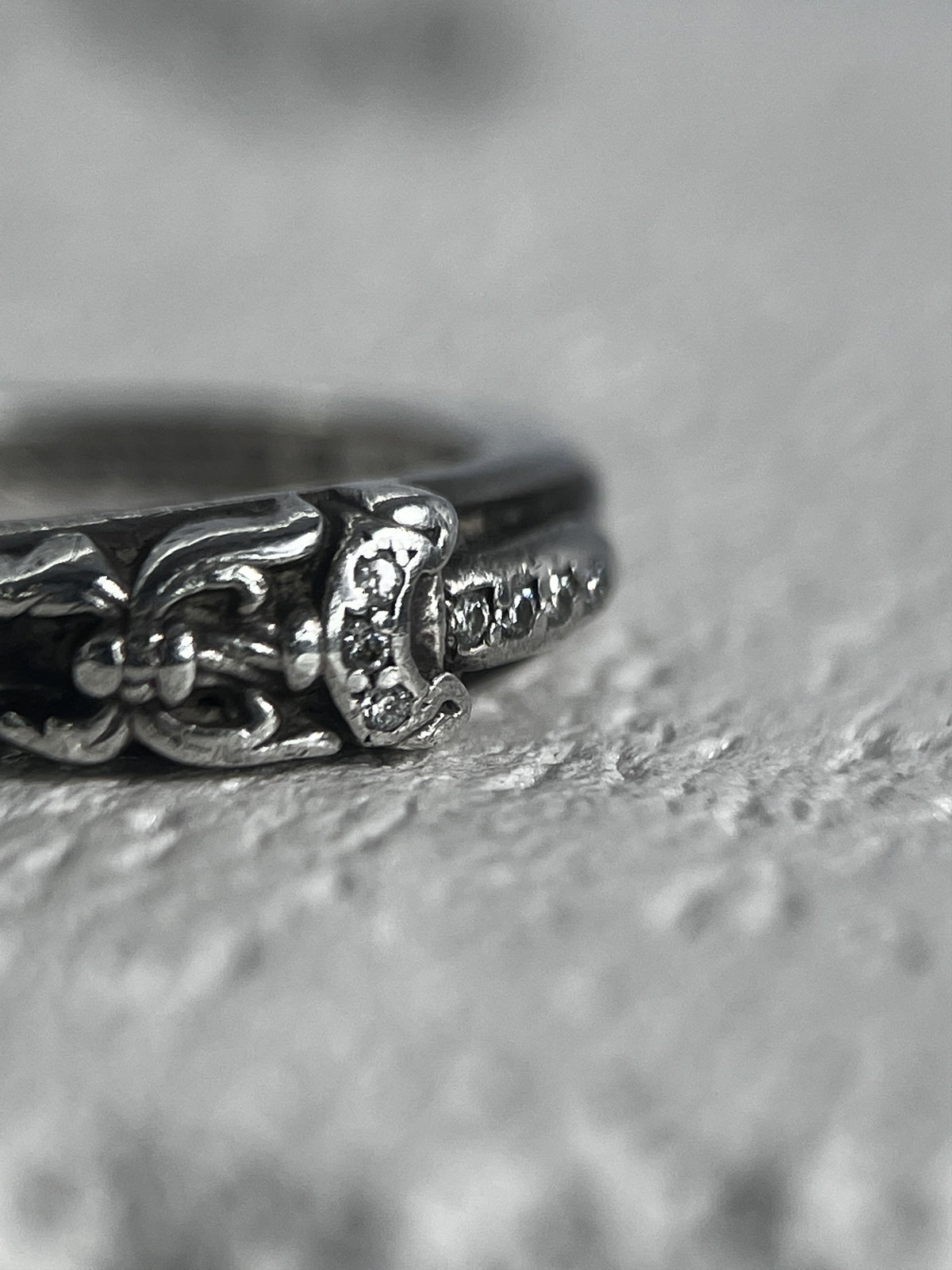 Chrome Hearts Baby Dagger Diamond Ring US5.5