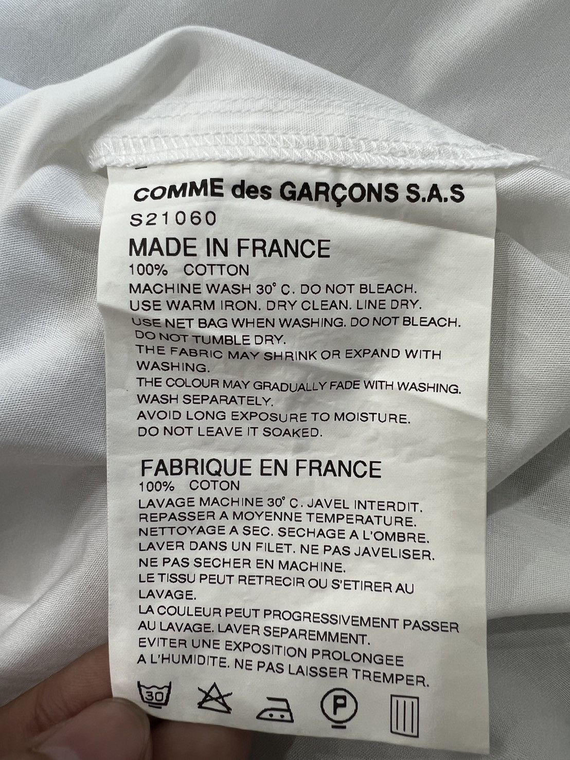 Comme des Garçons side-switched shirt