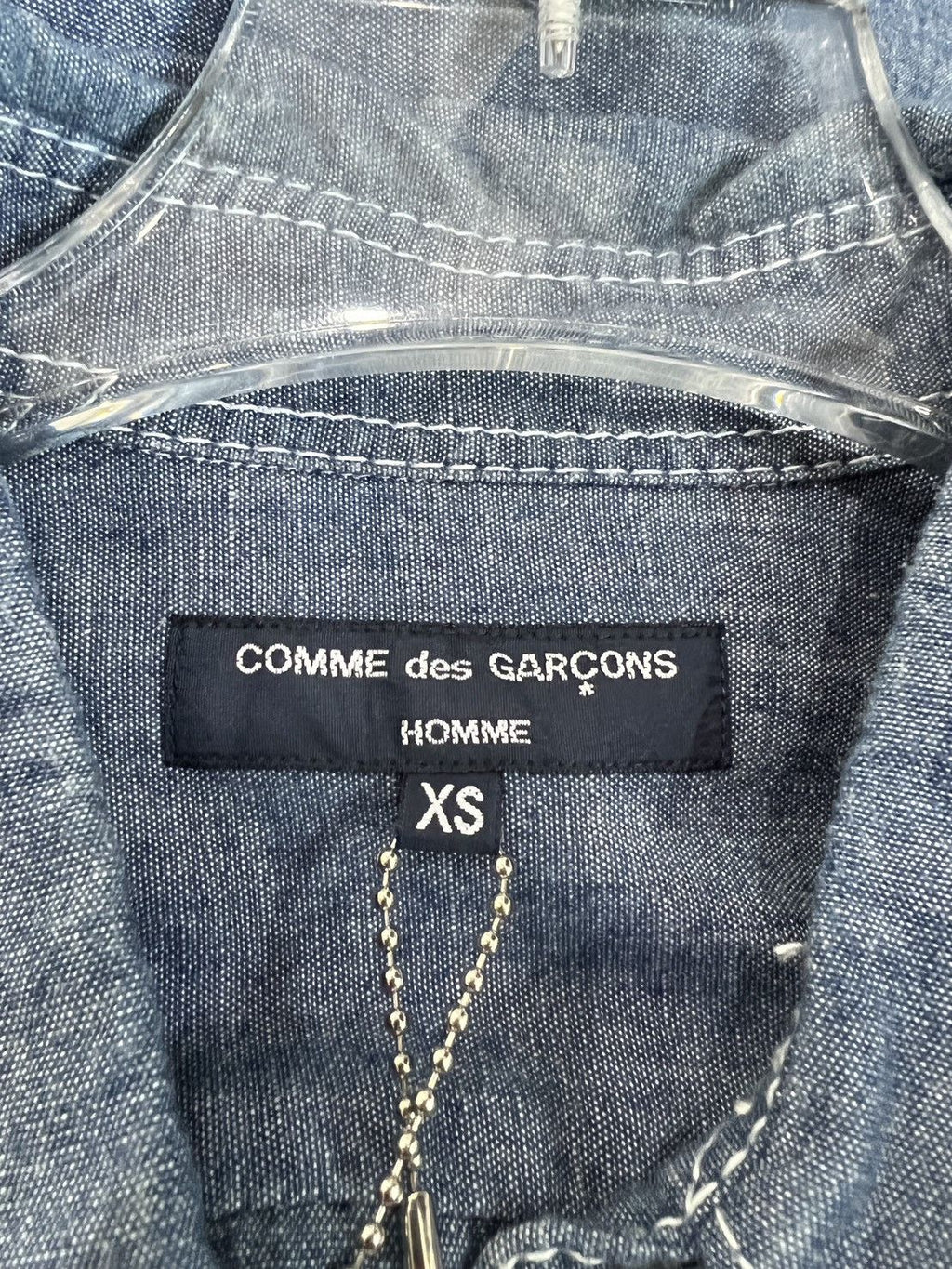 Comme des Garçons Homme denim shirt paisley pattern