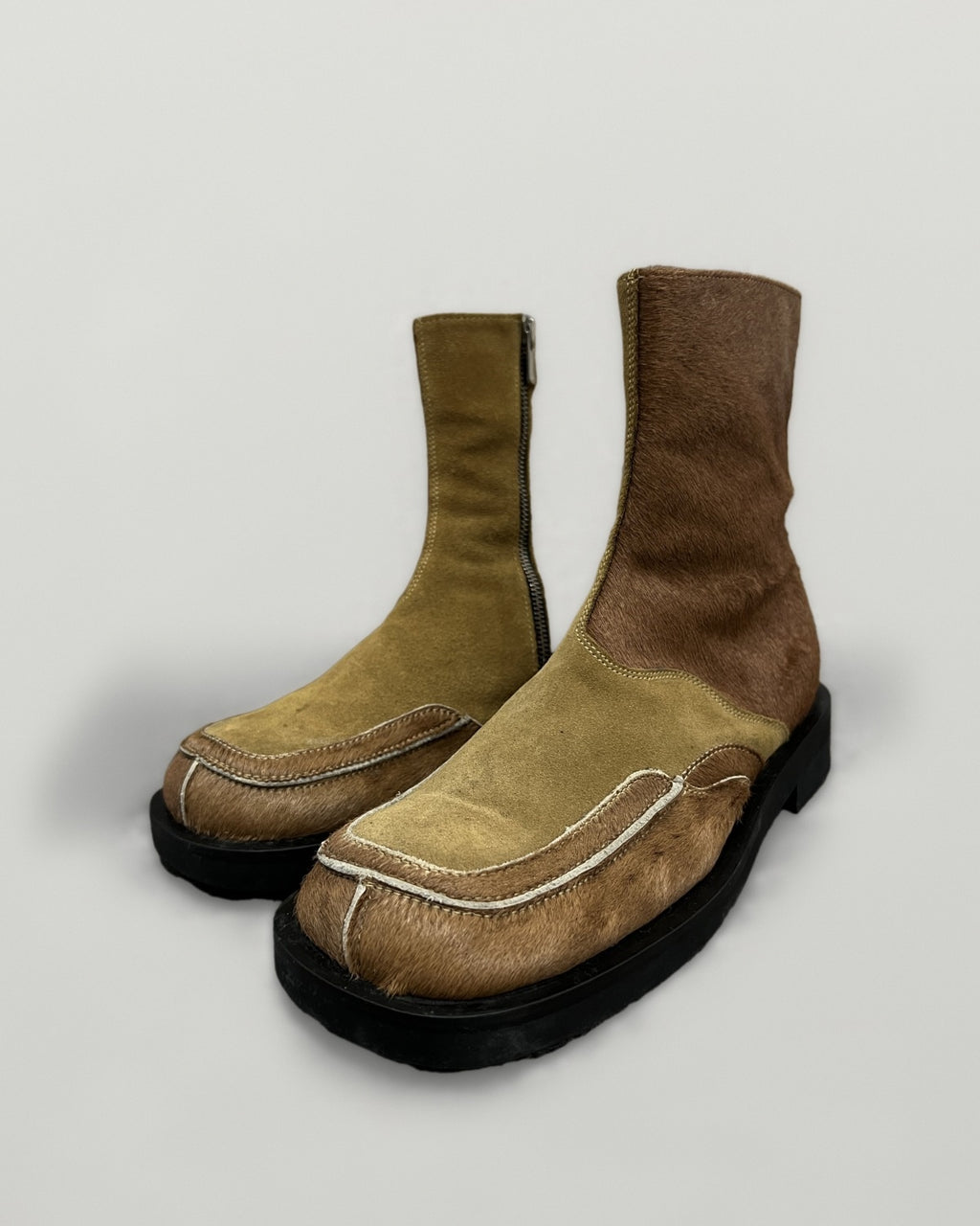 Andersson Bell Hairy Leather Zip Boots EU41