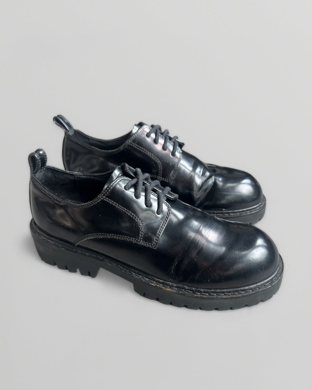 Ann Demeulemeester Leather Commando Sole Derbies EU37