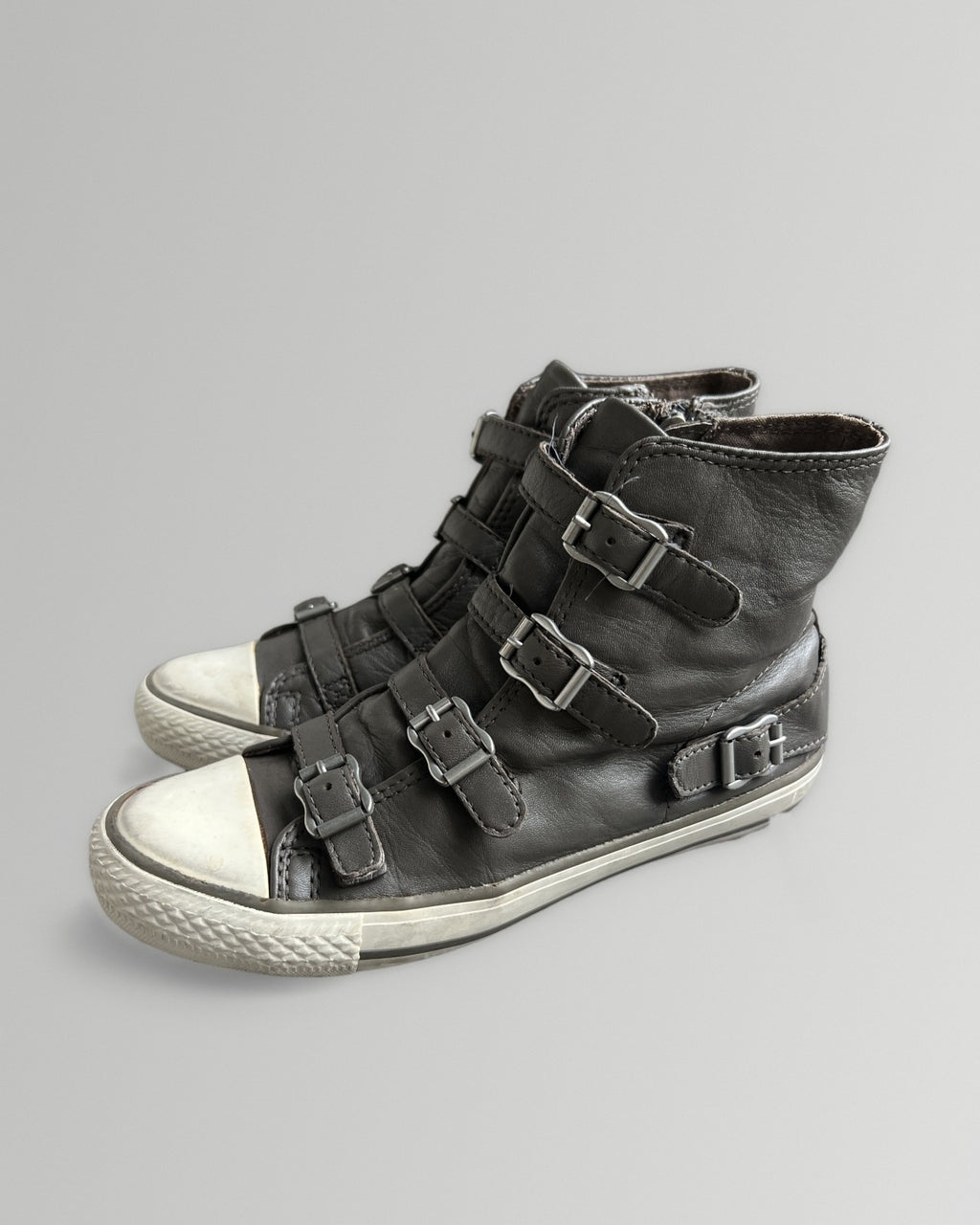 ASH Multi Buckle Leather High Top Sneakers EU37