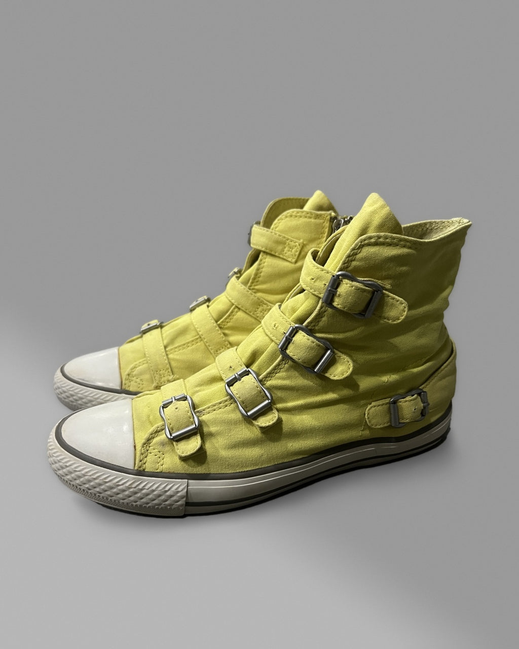 ASH Virgin Bis Multi Buckle High Top Sneakers Yellow EU38