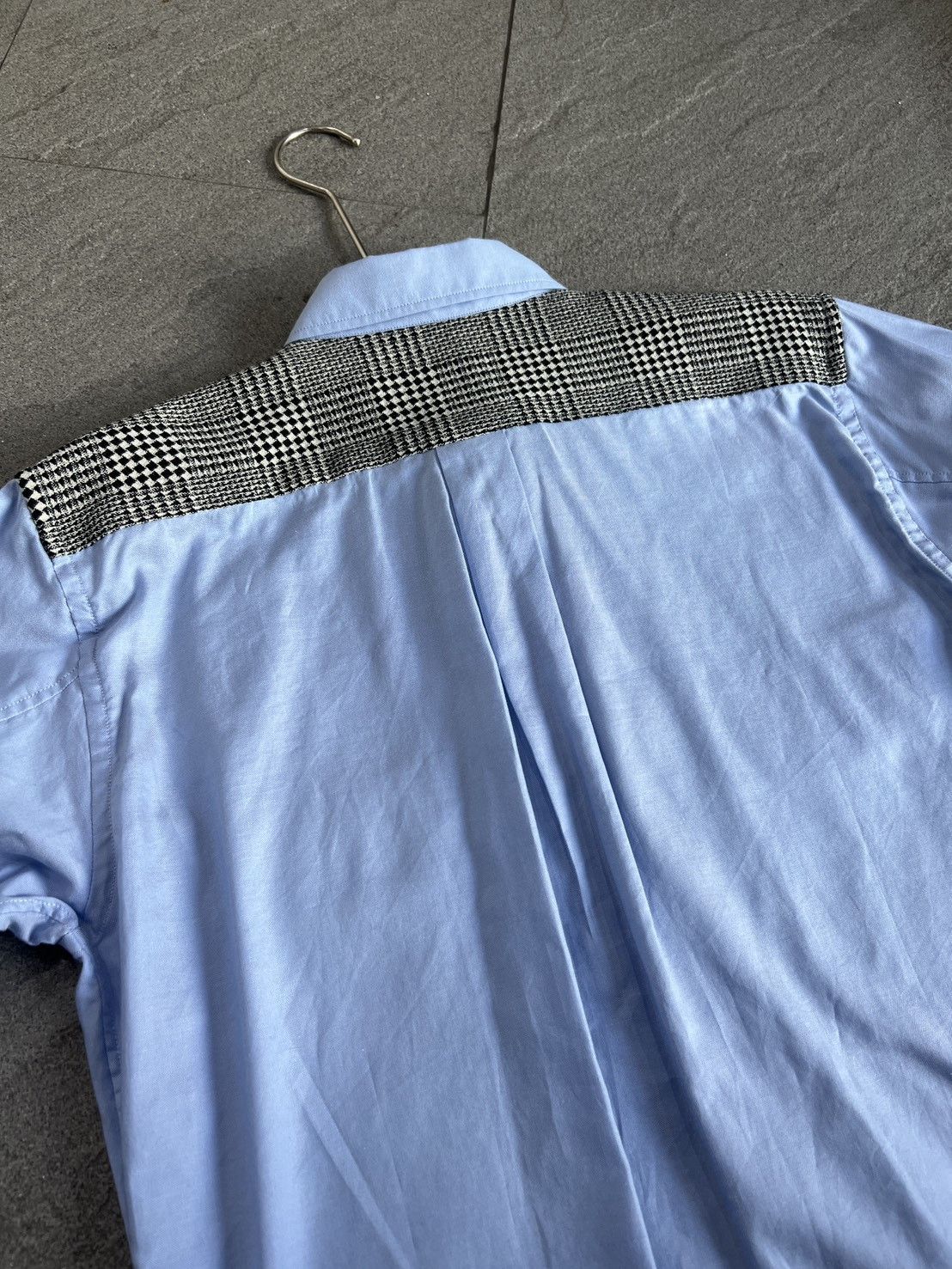 Comme des Garçon boys checkered patch Shirt