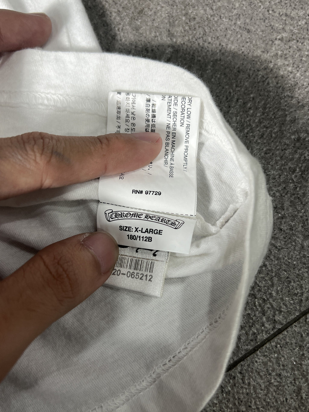 Chrome Hearts Gradient Logo L/S Tee White XL USA