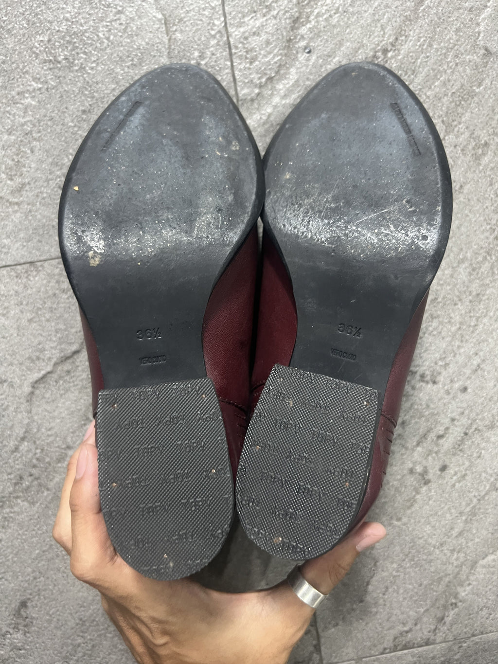 Alexander Wang Kori Oxblood Leather Boots 36.5