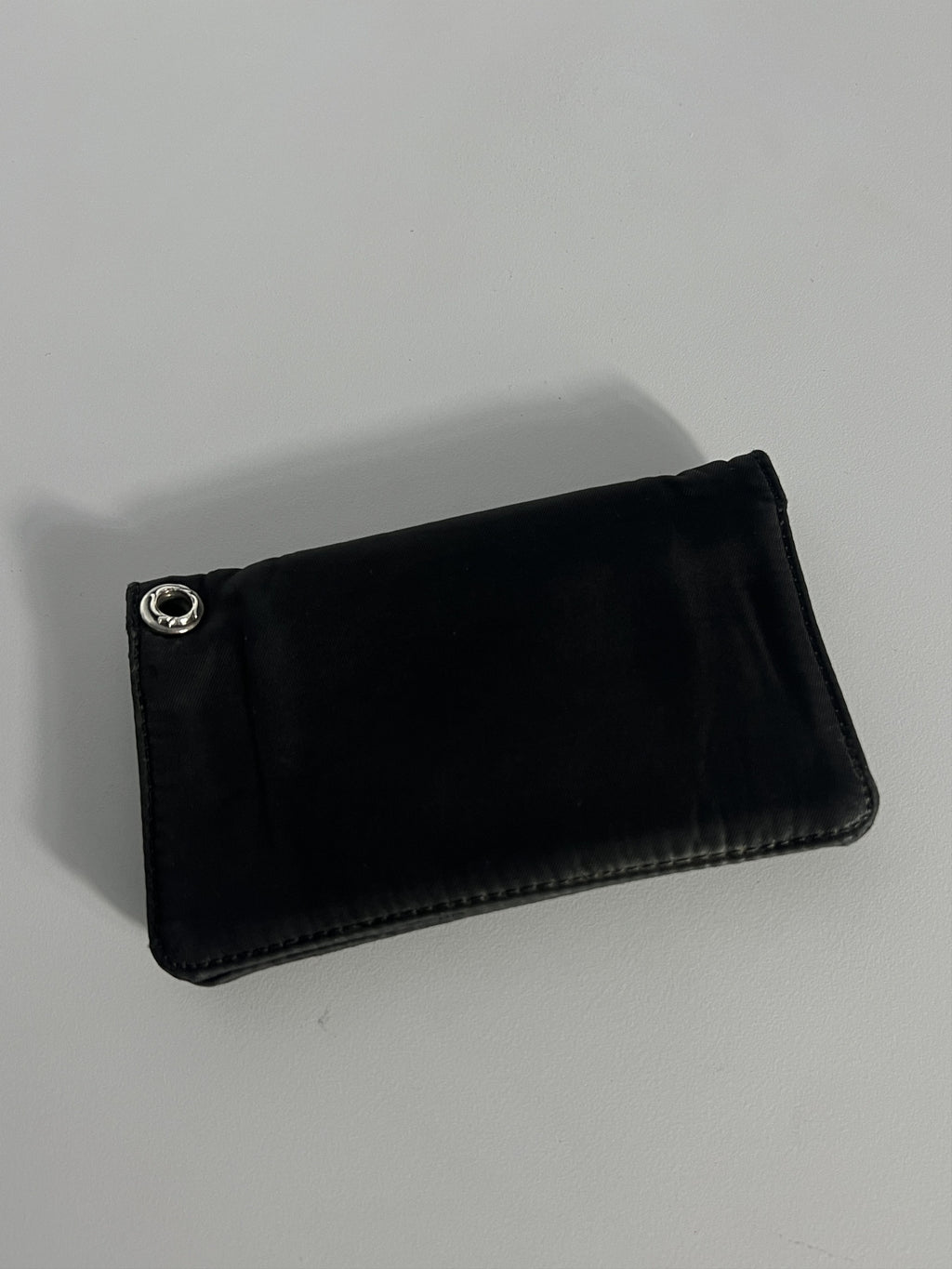 Chrome Hearts 1 Zip Nylon Snap Wallet Cross Button Black