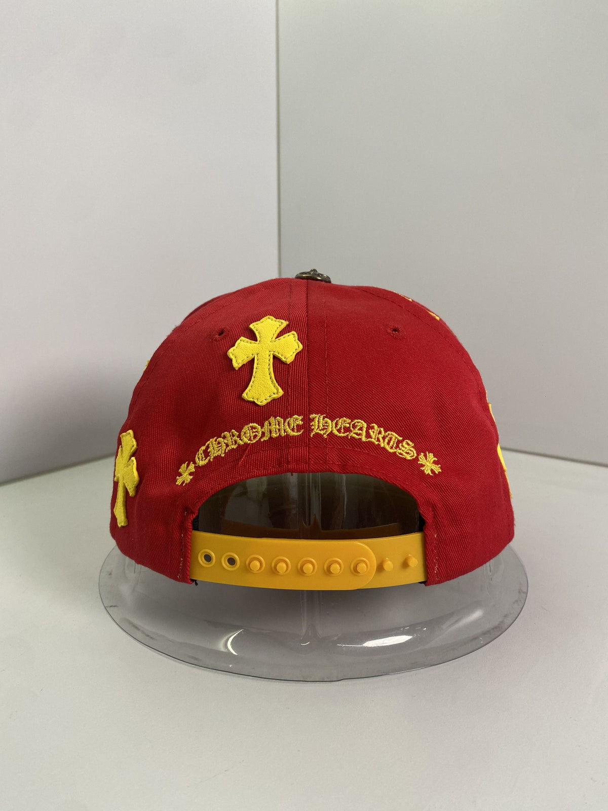 Chrome Hearts Red Yellow Multi Cross Patches Snapback Cap