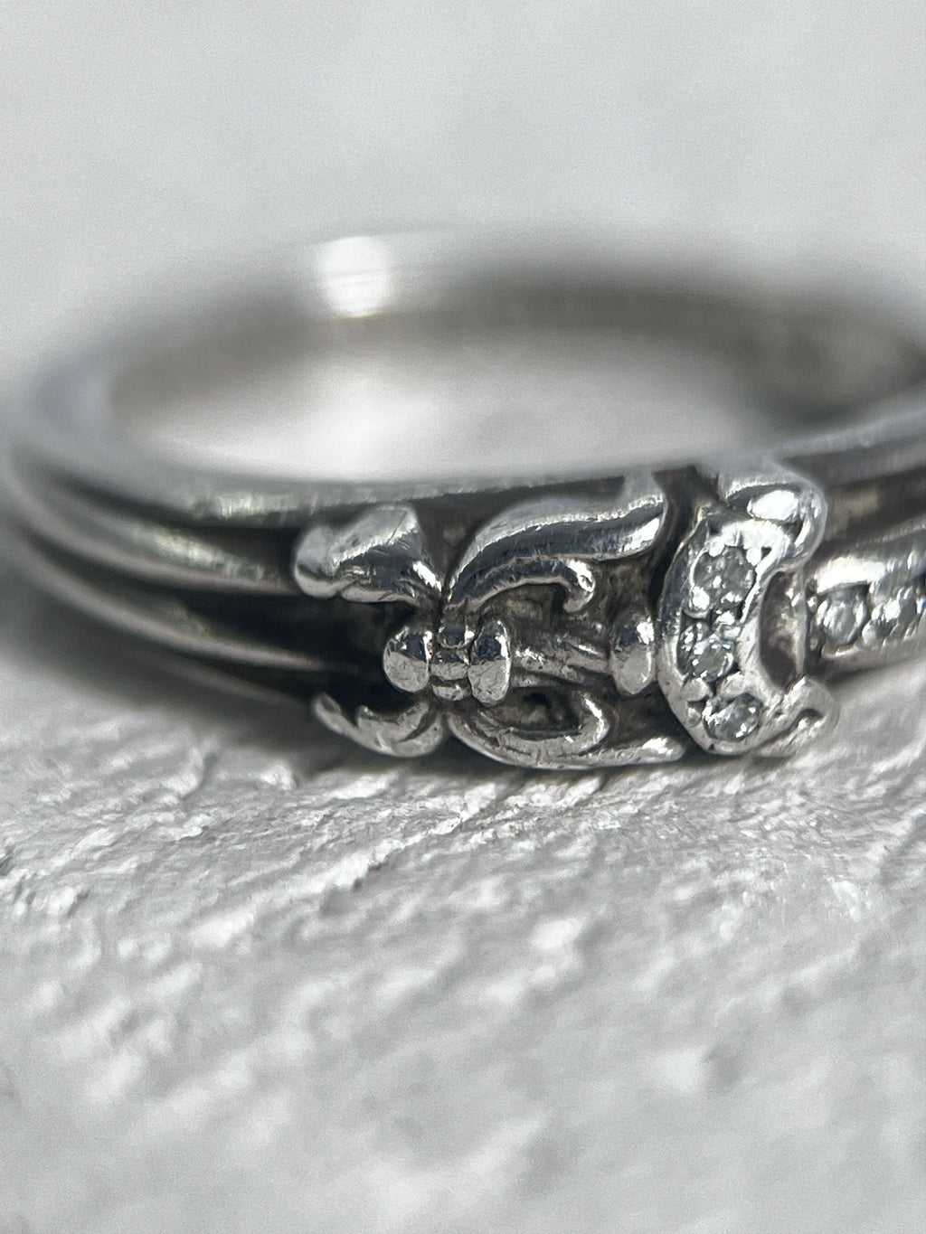 Chrome Hearts Baby Dagger Diamond Ring US5.5