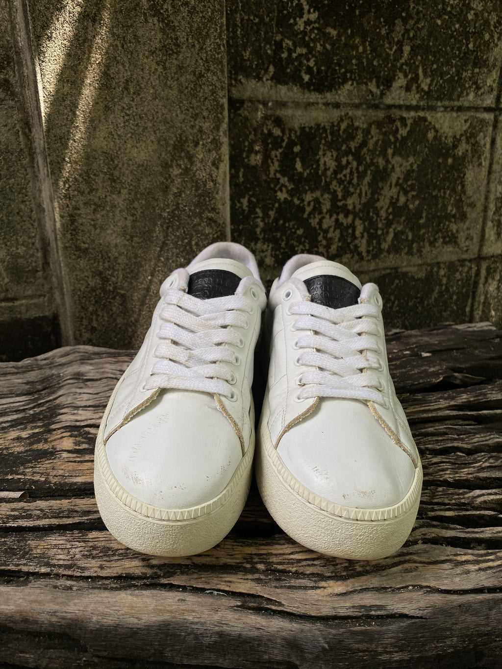 Maison Margiela White Leather Sneakers Size 41.5