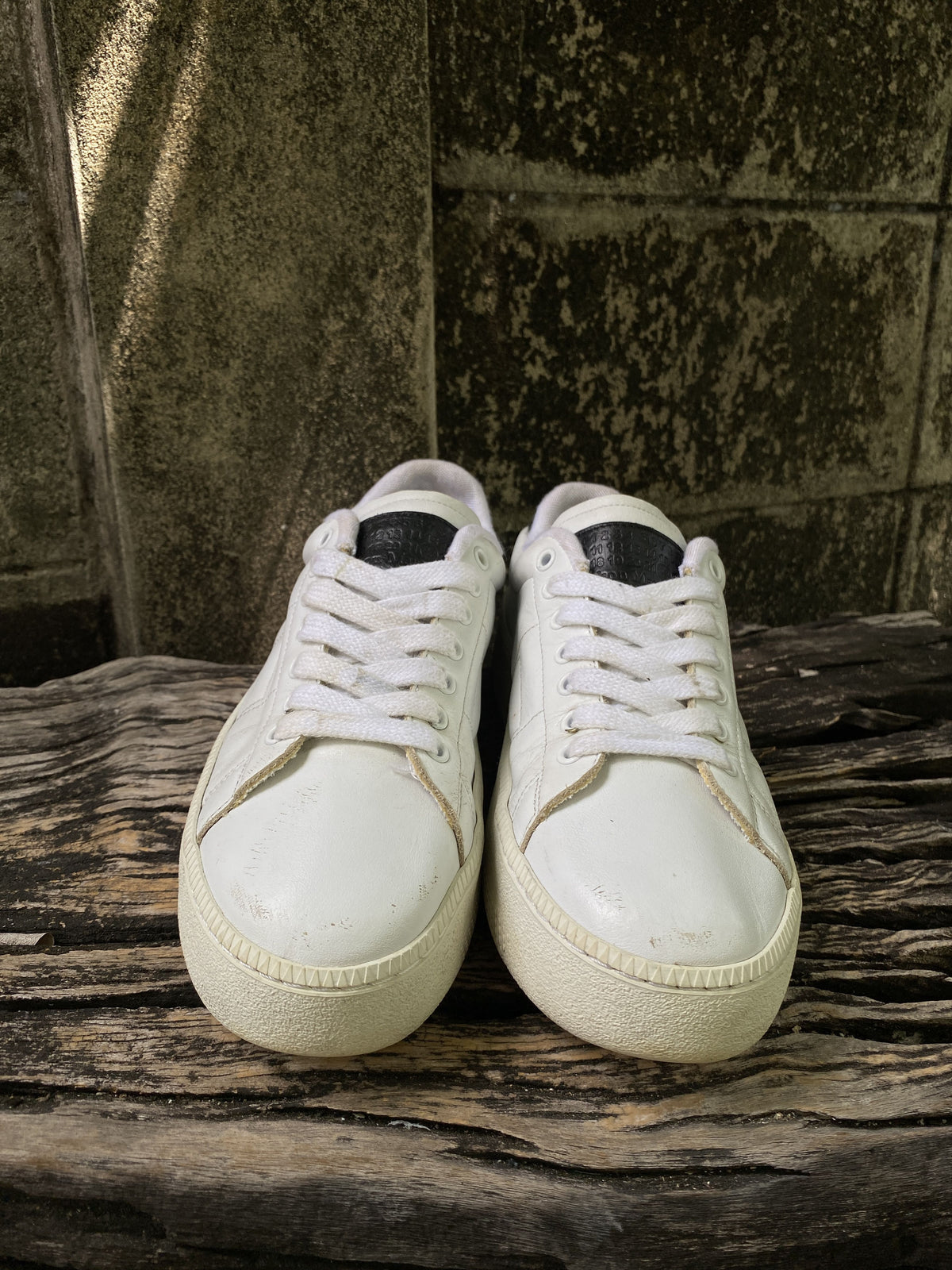 Maison Margiela White Leather Sneakers Size 41.5
