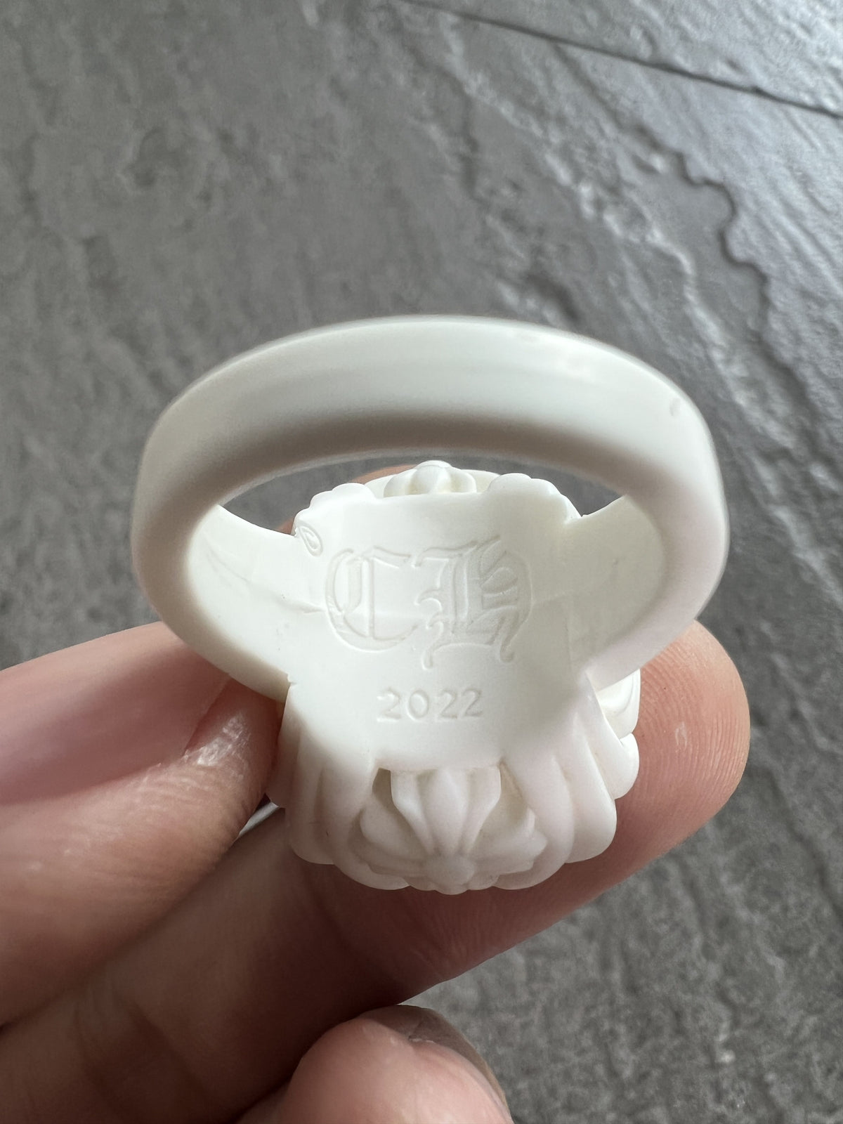 Chrome Hearts White Floral Signet Ring 2022