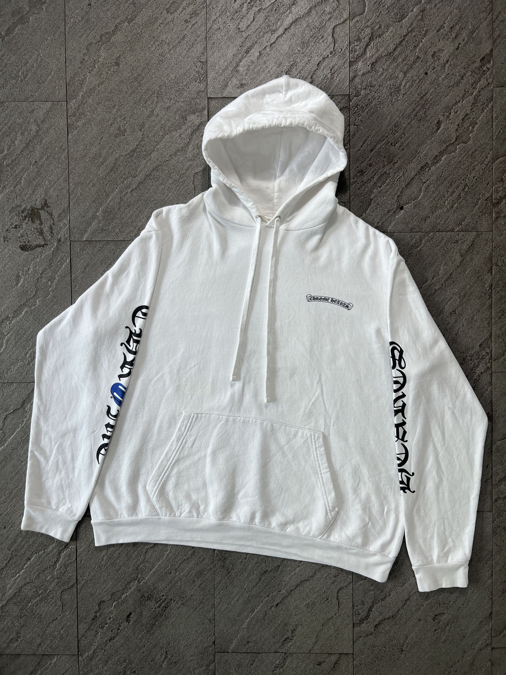 Chrome Hearts x Rolling Stones Blue Tongue White Hoodie XL