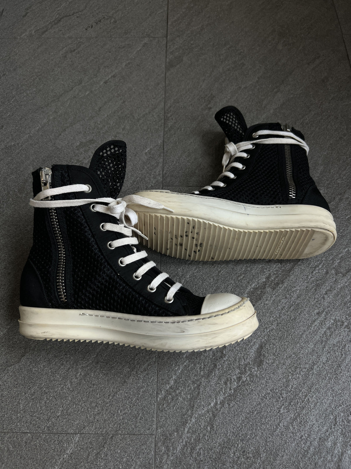 *Rare* Rick Owens DRKSHDW Mesh High Top Ramones EU36