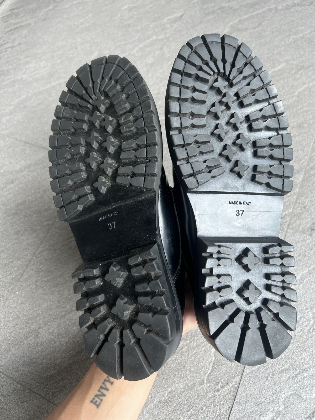 Ann Demeulemeester Leather Commando Sole Derbies EU37