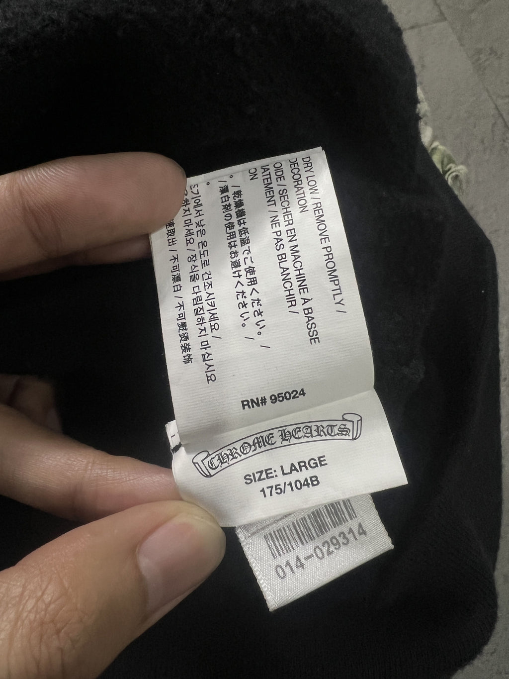 Chrome Hearts Foti Zip Hoodie Skull Wings Black L